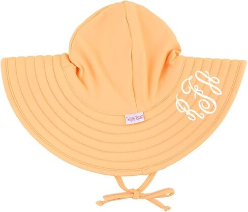RuffleButts Toddler Girls UPF 50+ - Wide Brim Sun Hat | 80% Nylon 20% Spandex, Reversible Polka Dots, Adjustable Fit, Beach And Pool Use, Hand Wash Only in Saudi Arabia