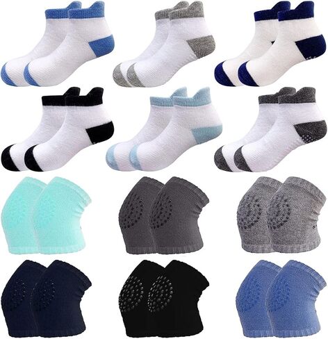 HOUSEYUAN الطفل الزحف المضادة للانزلاق منصات الركبة ومضادة للانزلاق طفل الفتيان الفتيات الجوارب الرضع للجنسين طفل رضيع in Kuwait