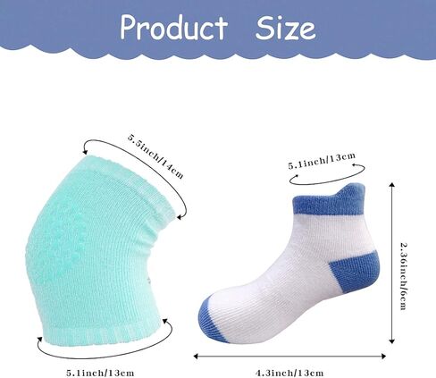 HOUSEYUAN الطفل الزحف المضادة للانزلاق منصات الركبة ومضادة للانزلاق طفل الفتيان الفتيات الجوارب الرضع للجنسين طفل رضيع in Kuwait