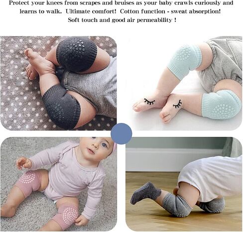 HOUSEYUAN الطفل الزحف المضادة للانزلاق منصات الركبة ومضادة للانزلاق طفل الفتيان الفتيات الجوارب الرضع للجنسين طفل رضيع in Kuwait