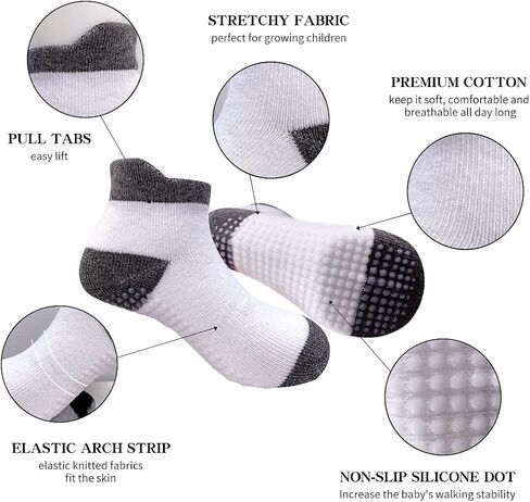 HOUSEYUAN الطفل الزحف المضادة للانزلاق منصات الركبة ومضادة للانزلاق طفل الفتيان الفتيات الجوارب الرضع للجنسين طفل رضيع in Kuwait