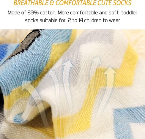 Kids Cotton Ankle Animal Socks - Cute Cartoon Crew Socks Soft Funny Childs Socks Breathable Toddler Sock for Boys Girls in Saudi Arabia