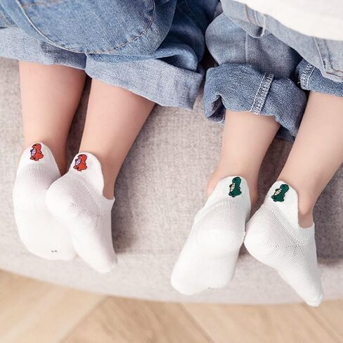 5 Pack Baby Girls Boys Mesh Thin Socks Cotton Low Cut Kids Toddler No Show Ankle Socks 1-12T Soft White/Multicolor in Saudi Arabia