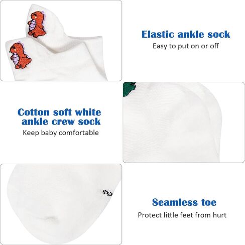 5 Pack Baby Girls Boys Mesh Thin Socks Cotton Low Cut Kids Toddler No Show Ankle Socks 1-12T Soft White/Multicolor in Saudi Arabia