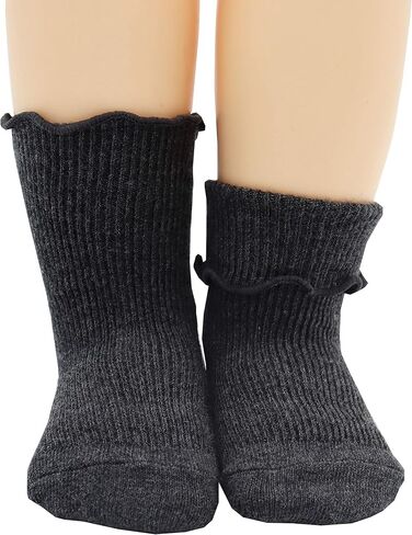 6 &12 Pairs Infant Toddler Baby Kids Turn Cuff Ruffle Cotton Socks in Saudi Arabia