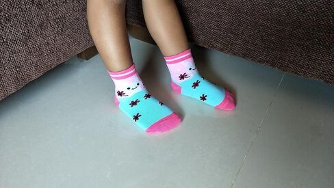 RATIVE Baby Girl Non Slip Grip Socks 12-Pack Soft Cotton Toddler Girl Socks in Saudi Arabia