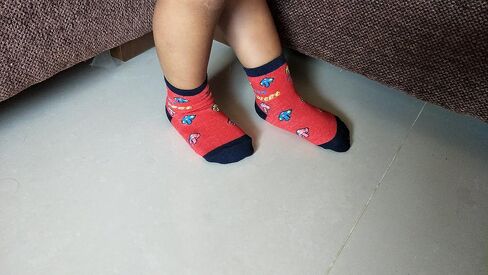RATIVE Baby Girl Non Slip Grip Socks 12-Pack Soft Cotton Toddler Girl Socks in Saudi Arabia