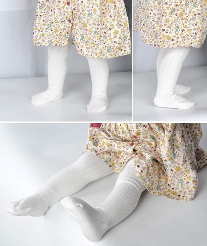 EPEIUS Baby Girls Tights Cable Knit Leggings Stockings Cotton Pantyhose for Newborn Infants Toddlers 3/6 Pack in Saudi Arabia