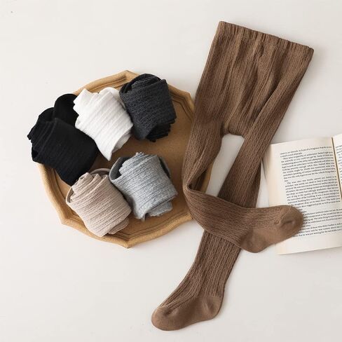 Bafeicao 3 Pack Baby Girls Tights Cable Knit Seamless Leggings with Bow Toddler Girl Cotton Pantyhose in Kuwait