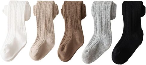 Bafeicao 3 Pack Baby Girls Tights Cable Knit Seamless Leggings with Bow Toddler Girl Cotton Pantyhose in Kuwait