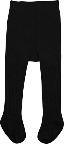 Zando Cable Knit Toddler Tights Baby Seamless Leggings Girls Stockings | Soft Cotton, Stretchy, Durable, Thick Warm for Fall Winter Outfit, Footed Pantyhose for School Under Dress, Cute for Photos in Saudi Arabia