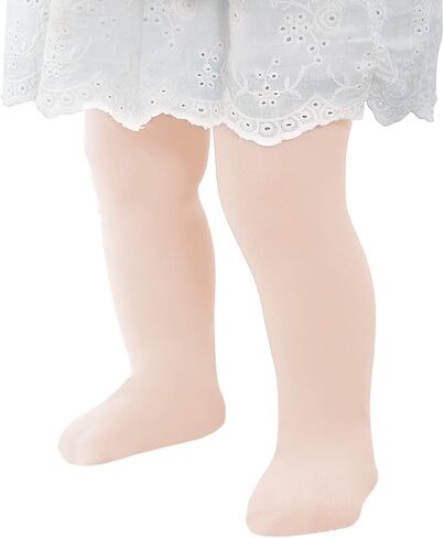 Zando Ultra Soft Toddler Ballet Tights Seamless Baby Girl Stockings 1-6T | Opaque Skin-Friendly Footed Tights, Comfort Stretch Fit, Vibrant Colors, Daily Wear, Ballet Dance Class, Halloween, Christmas in Saudi Arabia