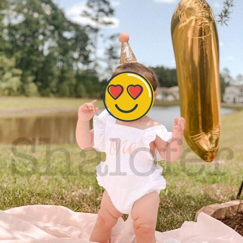 Shalofer Baby Girl First Birthday Outfit 1st Birthday Bodysuit with Headband in Saudi Arabia