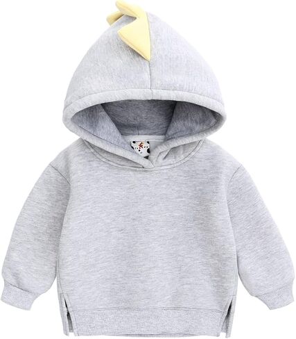 famuka Little Kids Dinosaur Hoodie Toddler Sweatshirt | Unisex Boys Girl Hooded Pull-on Sweatshirt in Saudi Arabia