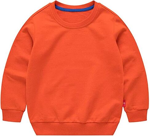 HAXICO للجنسين الاطفال الصلبة القطن رقيقة البلوز البلوز تي شيرت طفل رضيع Crewneck كم طويل بلايز بلايز بلوزة in Kuwait