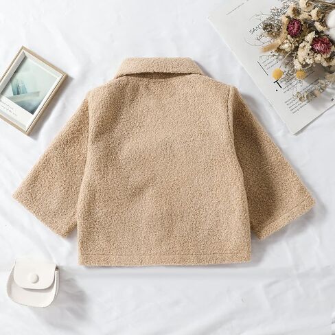 MoZiKQin Toddler Baby Boys Girls Wool Coat Winter Warm Double Breasted Trench Coat Kids Jacket Outwear Clothes in Saudi Arabia