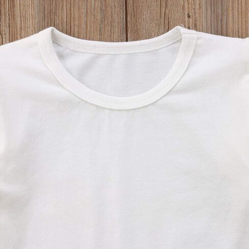 Mubineo Toddler Baby Girl Basic Plain Ruffle Sleeve Cotton T Shirts Tops Tee Clothes in Saudi Arabia