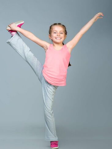 SATINIOR 4 قطع الفتيات الرقص تانك القمم Racerback المحاصيل تانك القمم بلا أكمام للجمباز وDancewear in Kuwait