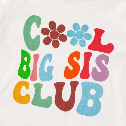Big Sister Shirt for Little Girls Cotton T-Shirt Clothes Short Sleeve Tops Toddler Baby Announcement Outfits in Saudi Arabia