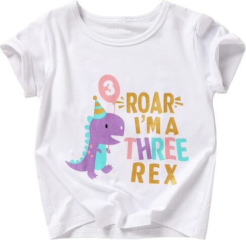 3rd Birthday Shirt Baby Girls Three Year Old Tops Third Birthday T-Shirt Clothes Outfit in Saudi Arabia