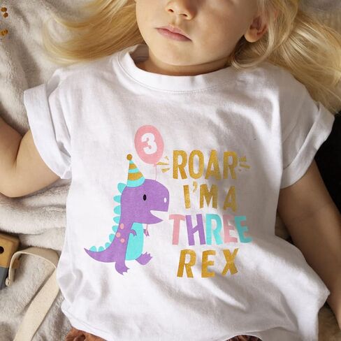 3rd Birthday Shirt Baby Girls Three Year Old Tops Third Birthday T-Shirt Clothes Outfit in Saudi Arabia