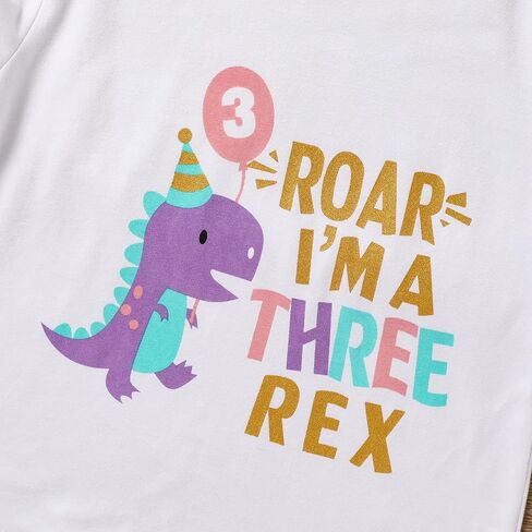 3rd Birthday Shirt Baby Girls Three Year Old Tops Third Birthday T-Shirt Clothes Outfit in Saudi Arabia
