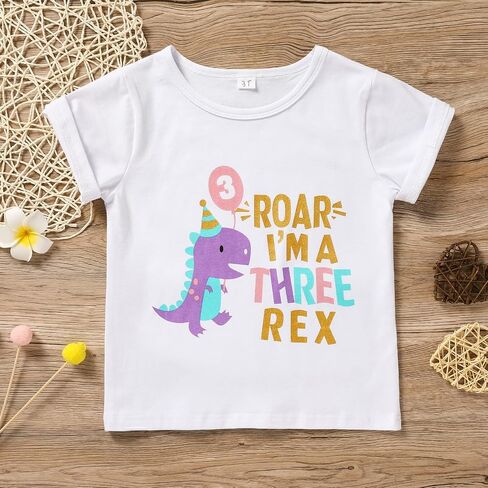 3rd Birthday Shirt Baby Girls Three Year Old Tops Third Birthday T-Shirt Clothes Outfit in Saudi Arabia