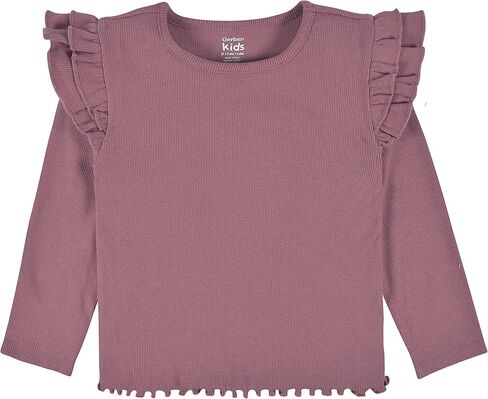Gerber Baby Girls' Toddler 2-Pack Double Ruffle Long Sleeve Tops in Saudi Arabia