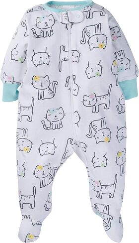 Onesies Brand Baby Girls 4-Pack Sleep 'N Play Footies Multi Pack in Saudi Arabia
