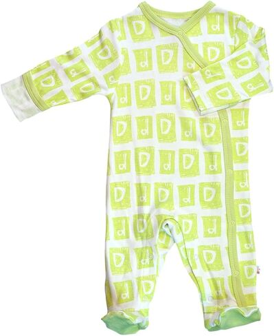 Babysoy Janey Baby Footed Pajamas - Organic Kimono Sleeper (3-6 Months, Chimp) in Saudi Arabia