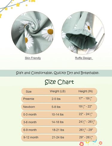 Von kilizo Baby Girl Clothes Infant Newborn Onesie Clothes for Baby Girls Long Sleeve Zip Closure Outfit with Headband in Saudi Arabia