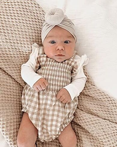 Newborn Baby Girl Bodysuit Sleeveless Halter Frill Romper One-piece Jumpsuit with Headband Summer Clothes Set in Saudi Arabia