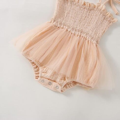 Newborn Baby Girl Bodysuit Sleeveless Halter Frill Romper One-piece Jumpsuit with Headband Summer Clothes Set in Kuwait