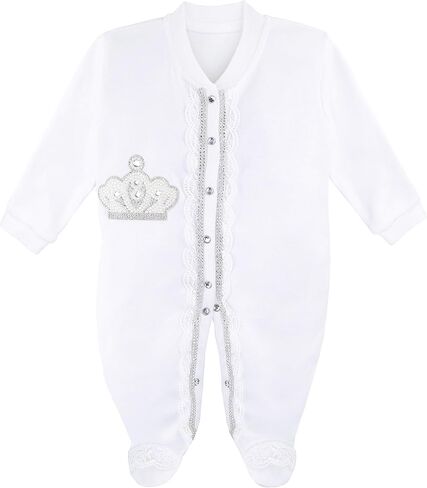 Lilax Baby Girl Jewels Crown Layette 3 Piece Gift Set in Kuwait