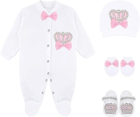Lilax Baby Girl Newborn Jewels Layette 4 Piece Gift Set in Saudi Arabia