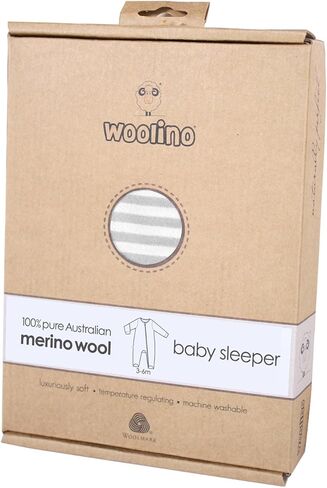 Woolino Toddler Footie Sleeper, Merino Wool Baby Pajamas, One-Piece Sleeper Jumpsuit, Front Zip Footie Romper for Unisex in Kuwait