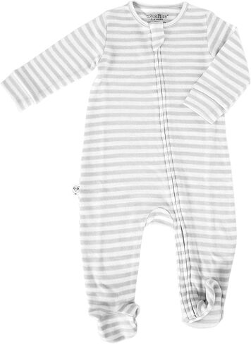 Woolino Toddler Footie Sleeper, Merino Wool Baby Pajamas, One-Piece Sleeper Jumpsuit, Front Zip Footie Romper for Unisex in Kuwait