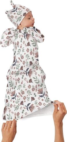 GUNAMUNA Unisex Baby Gown Sleeper, Night Gown with Diaper-Zipper in Saudi Arabia