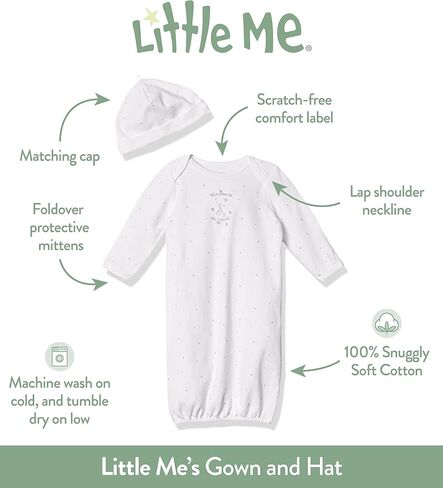 Little Me Girls' Infant and Toddler Nightgowns, Vintage Rose, 0-3 Months in Saudi Arabia