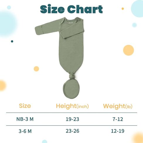 Baby Noah Newborn Knotted Gown for Boy Girls, Newborn Coming Home From Hospital Outfit, Baby Tie Gown Nightgown in Saudi Arabia