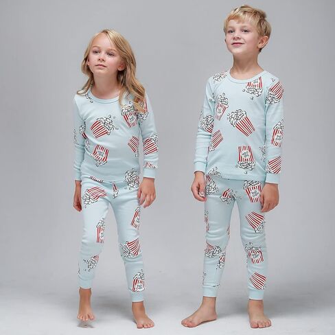 Mini-K Baby Toddler Kids Boys Girls Sleepwear Pajamas 100% Cotton Long Sleeve 2pcs Pjs Set in Saudi Arabia