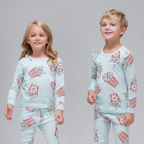 Mini-K Baby Toddler Kids Boys Girls Sleepwear Pajamas 100% Cotton Long Sleeve 2pcs Pjs Set in Saudi Arabia