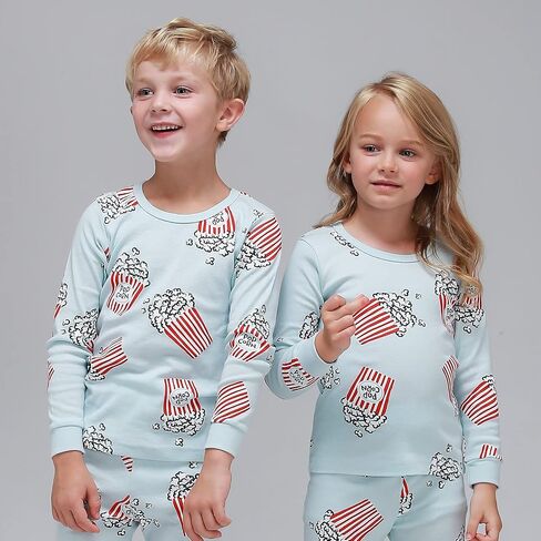 Mini-K Baby Toddler Kids Boys Girls Sleepwear Pajamas 100% Cotton Long Sleeve 2pcs Pjs Set in Saudi Arabia