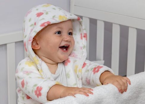 رداء حمام للأطفال والرضع مع غطاء للرأس وغطاء للشاطئ للأطفال للأولاد والبنات من عمر 0 ​​إلى 9 أشهر (قوس قزح مشع) in Saudi Arabia
