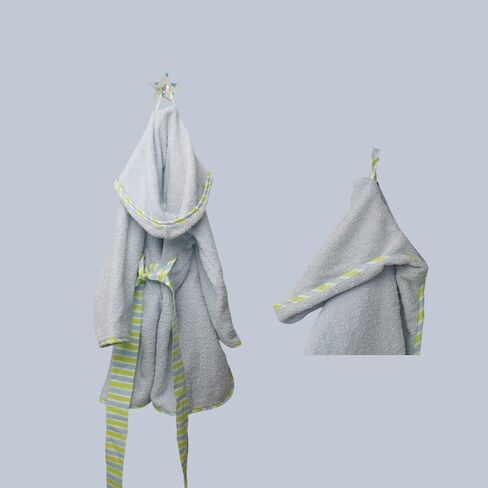 NATUZ Kids Bathrobe Hooded Cover up Cotton Towel Soft Pajama Baby Toddler Gown Bath Robe Boy Children Girl Sleepwear Homewear in Saudi Arabia