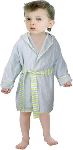 NATUZ Kids Bathrobe Hooded Cover up Cotton Towel Soft Pajama Baby Toddler Gown Bath Robe Boy Children Girl Sleepwear Homewear in Saudi Arabia