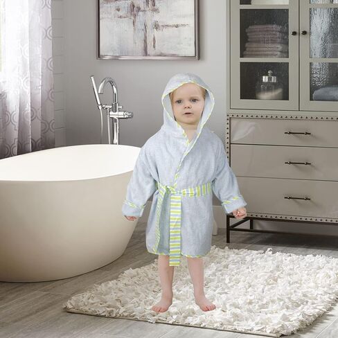 NATUZ Kids Bathrobe Hooded Cover up Cotton Towel Soft Pajama Baby Toddler Gown Bath Robe Boy Children Girl Sleepwear Homewear in Saudi Arabia