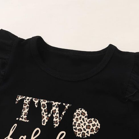 Baby Girl 2nd Birthday Outfit Girl 2 Year Old Birthday Outfit Toddler Leopard Clothes in Saudi Arabia