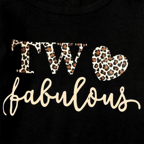 Baby Girl 2nd Birthday Outfit Girl 2 Year Old Birthday Outfit Toddler Leopard Clothes in Saudi Arabia