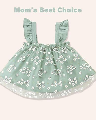 Toddler Girl Clothes Baby Girl Outfits Summer Sleeveless Tops Shorts Set 3PCS Girl Clothes 12 Months-4T in Saudi Arabia